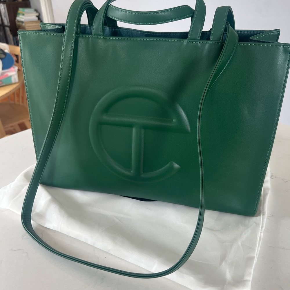 Telfar Medium Olive Green Shopper - Picture 2 of 8